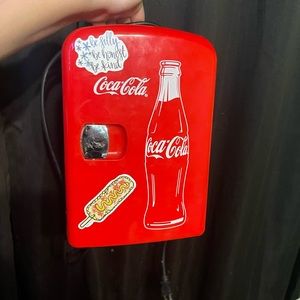 coca-cola mini fridge